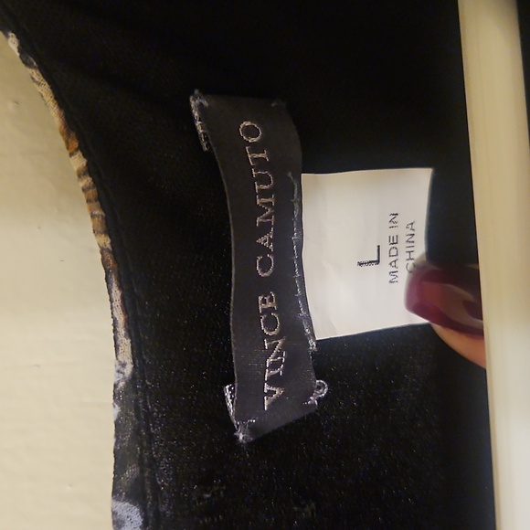 Vince Camuto High Low Dress - Black and Brown - Picture 4 of 5